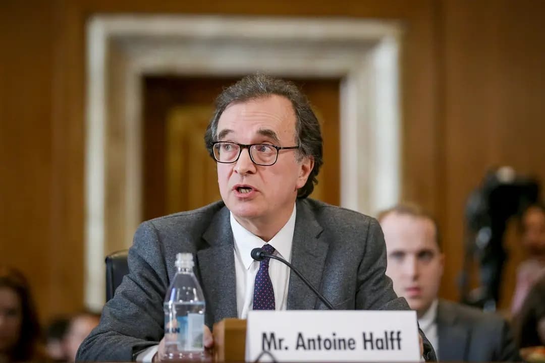 Antoine Halff, director del programa de mercados petroleros globales del Centro de Política Energética Global de la Universidad de Columbia, testifica ante la Comisión de Energía y Recursos Naturales del Senado durante una audiencia sobre las perspectivas de los mercados de la energía y las materias primas en el Capitolio, en Washington, el 19 de enero de 2016. (Chip Somodevilla/Getty Images)