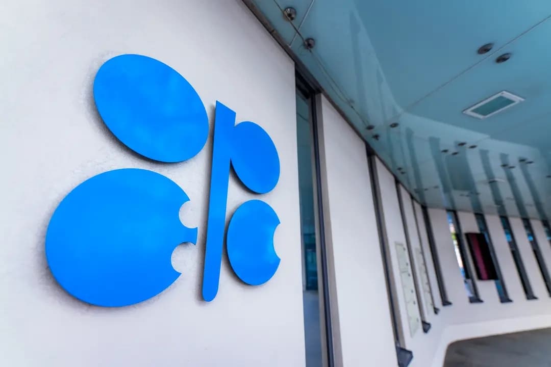 Vistas exteriores de la sede de la Organización de Países Exportadores de Petróleo en Viena, Austria, el 28 de abril de 2026. Los Emiratos Árabes Unidos anunciaron el 28 de abril que abandonan el cártel de productores de petróleo a partir del 1 de mayo. (Christian Bruna/Getty Images)
