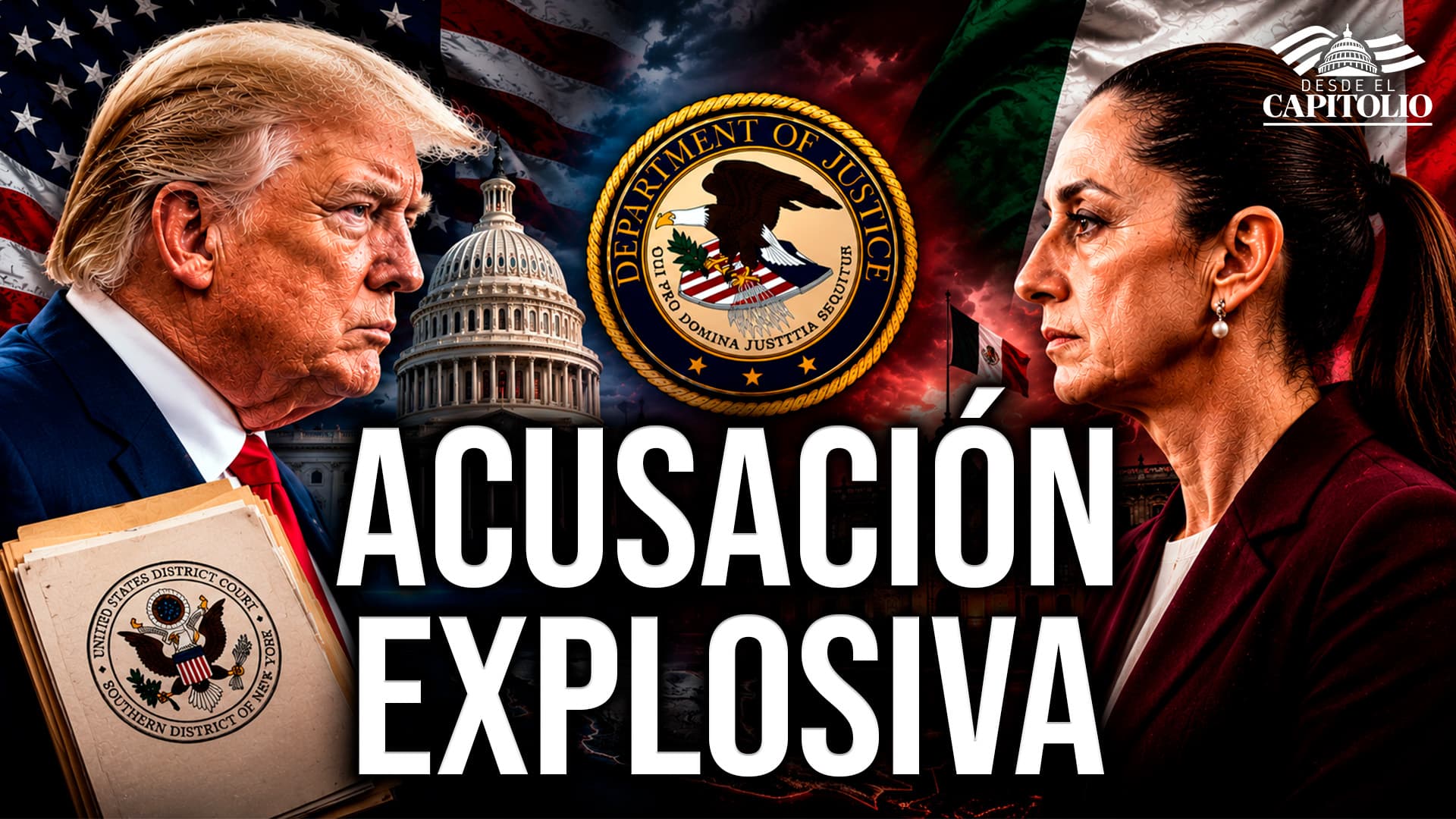 Imagen de Trump presiona a México mientras el DOJ acusa a políticos mexicanos