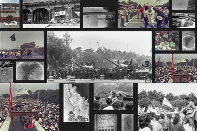 Imágenes que documentan las protestas a favor de la democracia que exigían mayores libertades políticas y la represión militar china en Beijing en 1989. (Fotos proporcionadas a The Epoch Times).