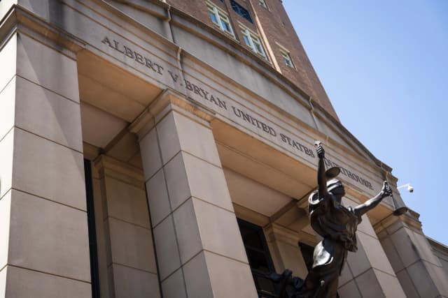 Corte Federal Albert V. Bryan en Alexandria, Virginia, el 4 de junio de 2026. (Madalina Kilroy/The Epoch Times).