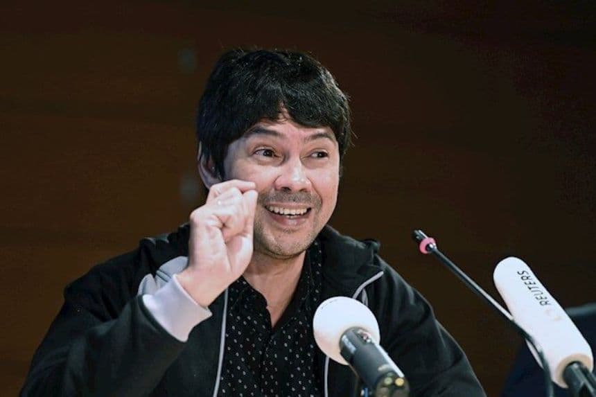 El líder disidente cubano, Yunior García Aguilera, ofrece una rueda de prensa este jueves en el Centro Cultural Galileo de Madrid. (EFE/Fernando Villar) 