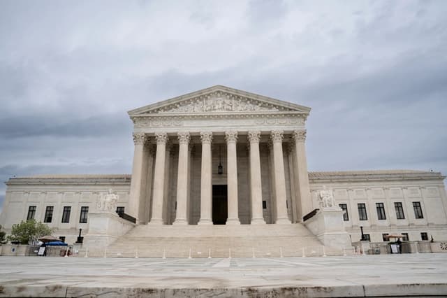 La Corte Suprema en Washington, el 28 de abril de 2026. (Madalina Kilroy/The Epoch Times)
