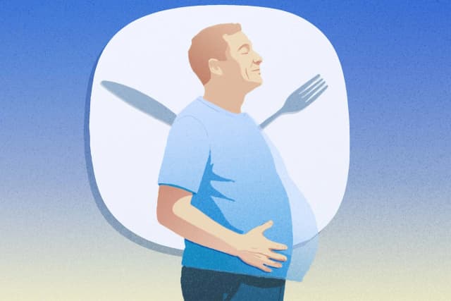 Ayuno nocturno reduce a la mitad los síntomas de la enfermedad de Crohn en nuevo estudio. (Ilustración de The Epoch Times, Shutterstock).