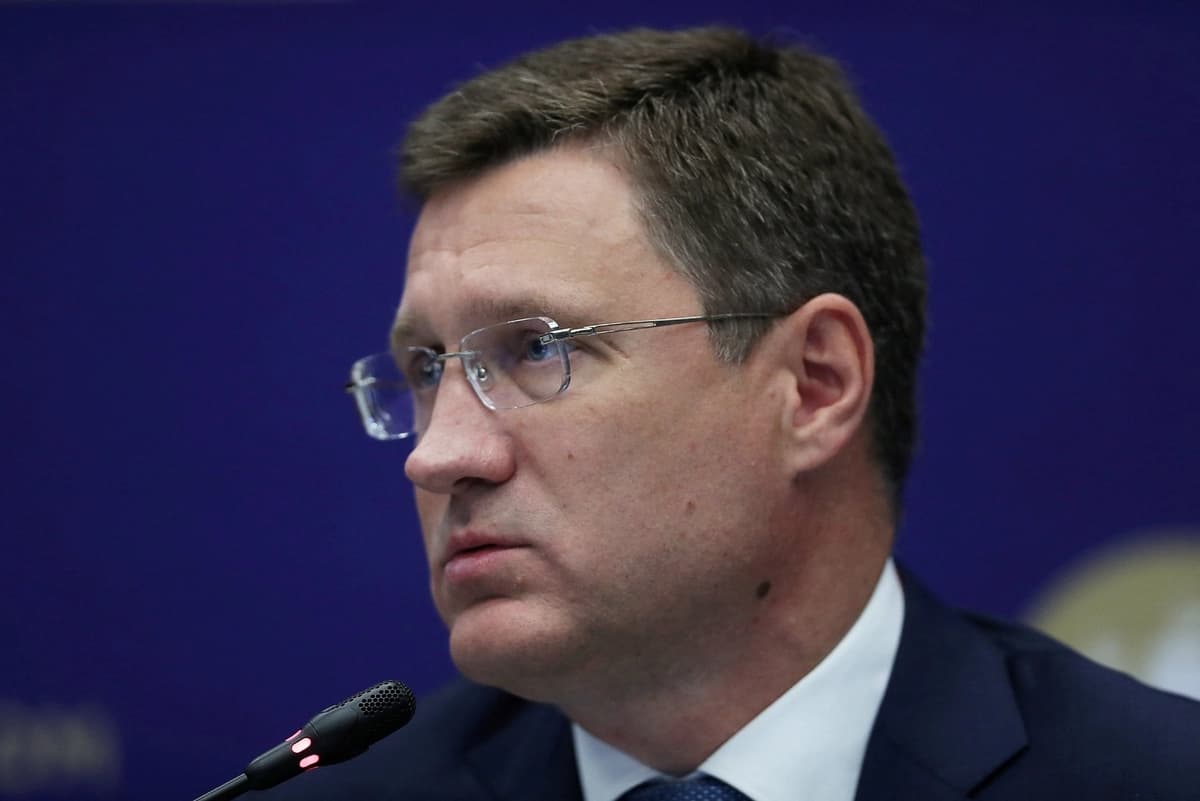 El viceprimer ministro ruso, Alexander Novak, asiste a una sesión del Foro Económico Internacional de San Petersburgo en San Petersburgo, Rusia, el 3 de junio de 2021. (Evgenia Novozhenina/Reuters)
