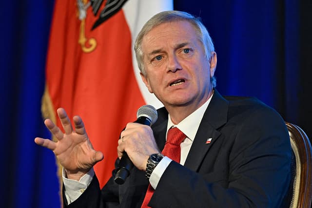 El presidente de Chile, José Antonio Kast, en Montevideo el 2 de julio de 2026. (Santiago Mazzarovich / AFP vía Getty Images)