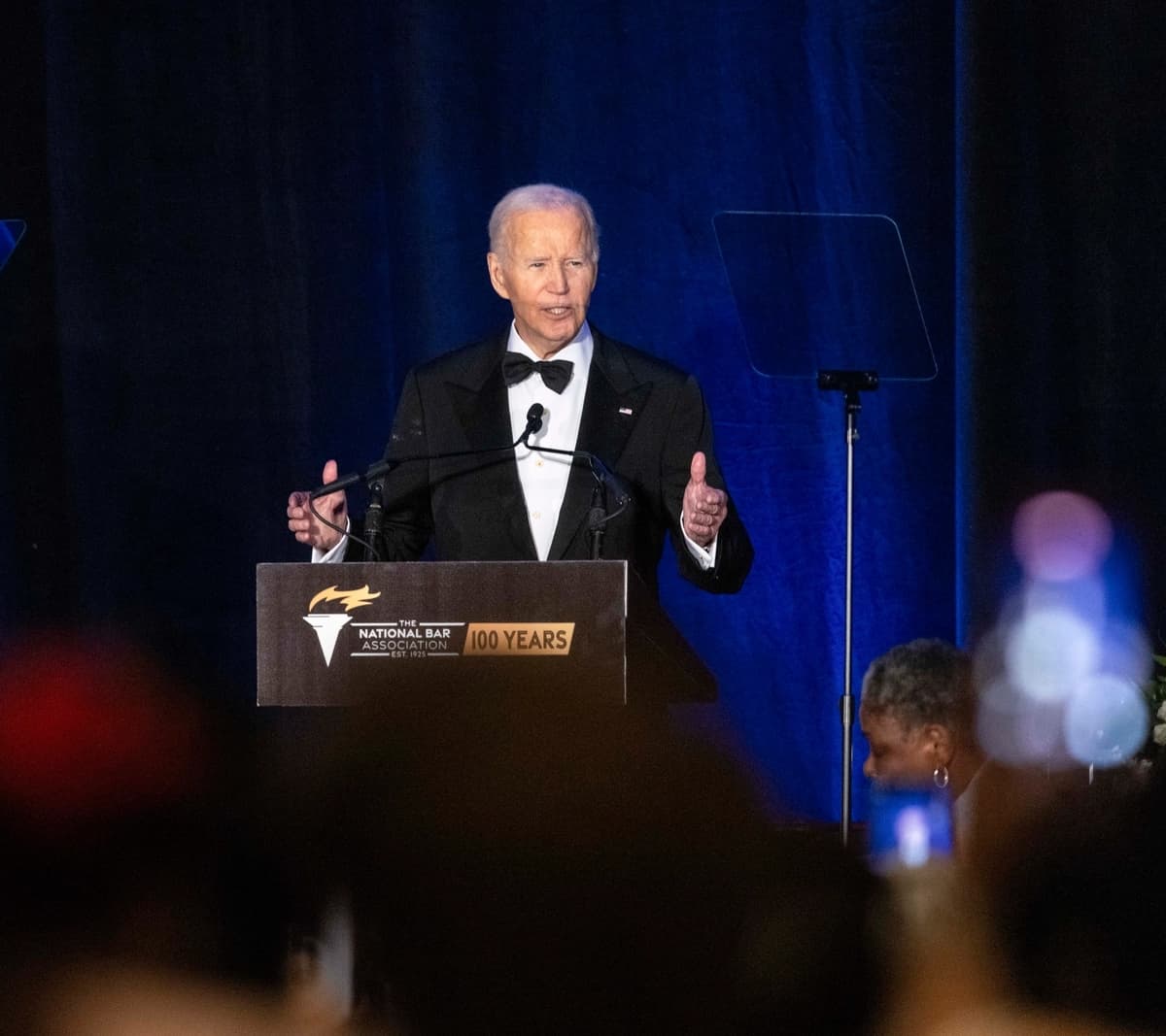 El expresidente de Estados Unidos, Joe Biden, pronuncia un discurso en la convención anual de la Asociación Nacional de Abogados en Chicago, Illinois, el 31 de julio de 2025. (Scott Olson/Getty Images)

