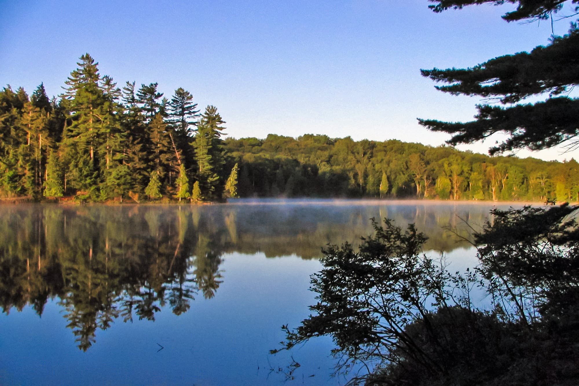 Estanque Long Pond en el área de canoas de Saint Regis en Nueva York, 19 de julio de 2006. (Mwanner/CC BY-SA 3.0).