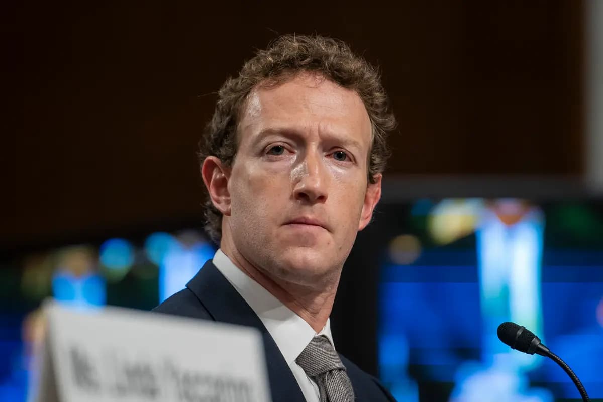 <em>El fundador y director ejecutivo de Meta, Mark Zuckerberg, testifica ante el Comité Judicial del Senado en Washington el 31 de enero de 2024. (Madalina Vasiliu/The Epoch Times).</em>