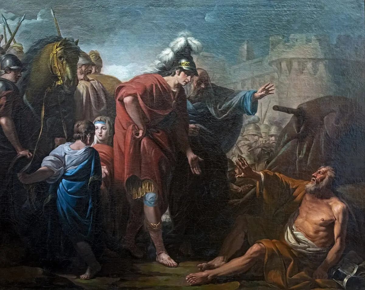 “Alejandro y Diógenes”, 1763, de Jacques Gamelin. Óleo sobre lienzo; 44 1/2 pulgadas por 56 1/4 pulgadas. Musée des Beaux-arts de Carcassonne, Francia. (Didier Descouens/CC BY-SA 4.0).