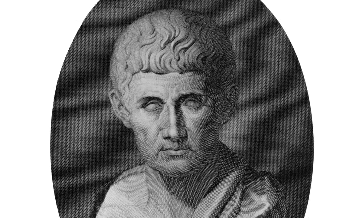 Un busto de Aristóteles (384 a. C.–322 a. C.), uno de los primeros filósofos y científicos griegos. (Hulton Archive/Getty Images).