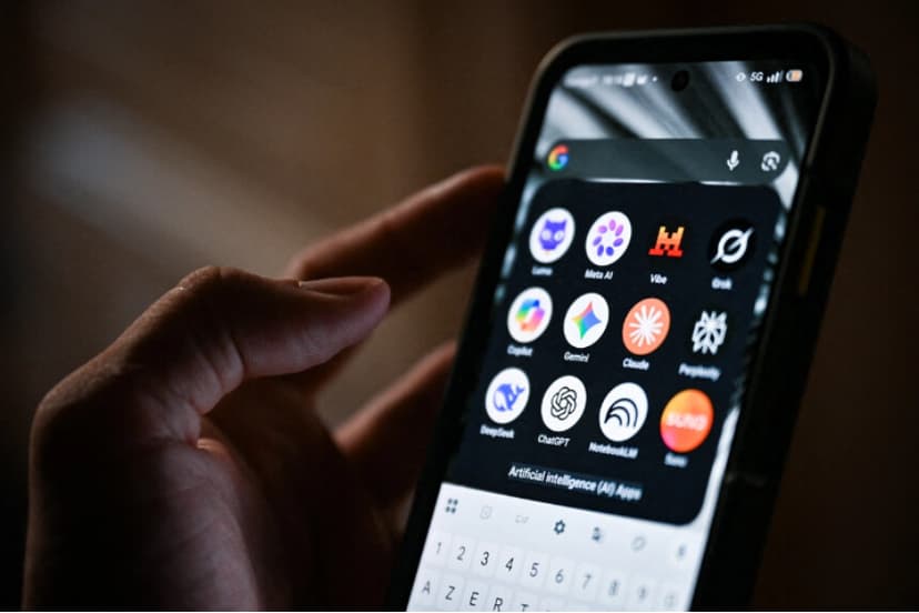 Un teléfono inteligente muestra los íconos de algunas de las principales aplicaciones basadas en inteligencia artificial, incluyendo Meta AI, Grok, Gemini, Perplexity, DeepSeek y ChatGPT, en Saint-Mande, Francia, el 15 de julio de 2026. (Martin Lelievre/AFP vía Getty Images).