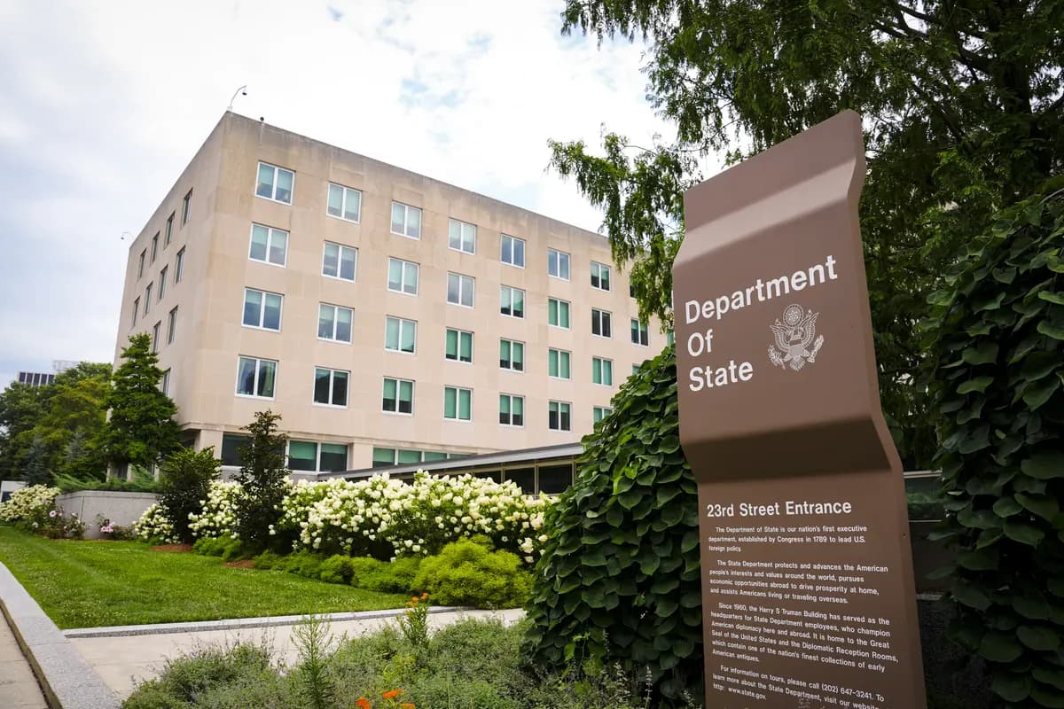 El edificio del Departamento de Estado en Washington, el 27 de julio de 2023. (Madalina Vasiliu/The Epoch Times).