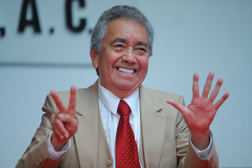 <em>José Luis González Meza, asesor legal de la familia Guzmán, ofrece una conferencia de prensa en la Ciudad de México el 18 de octubre de 2019 tras la liberación de Ovidio Guzmán. Su captura un día antes en Culiacán desató una violenta reacción de hombres armados del cártel, que desbordaron a las fuerzas de seguridad y llevaron a las autoridades de México a ordenar su liberación para evitar más violencia (Héctor Vivas / Getty Images)</em>