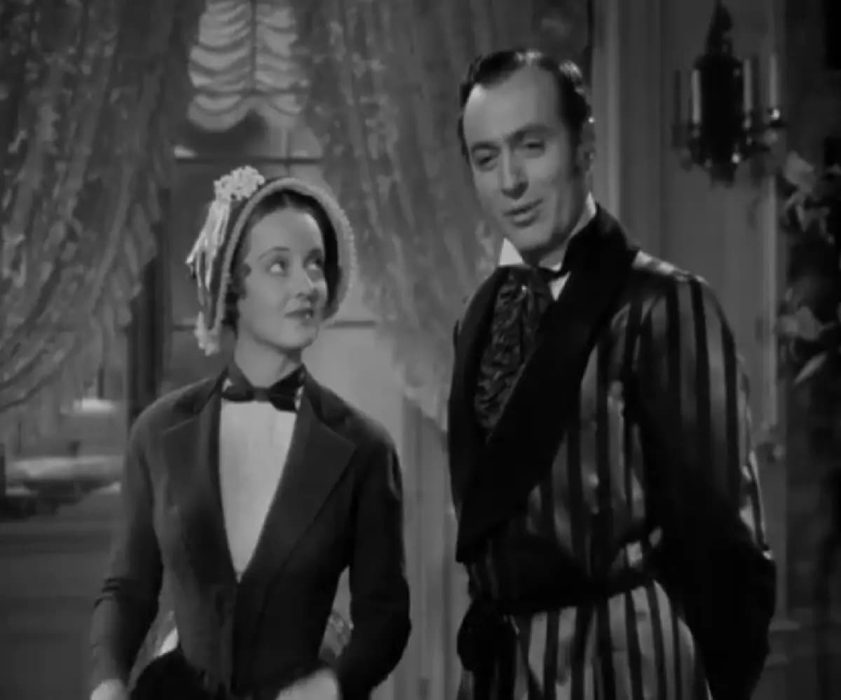 Henriette Deluzy-Desportes (Bette Davis) y el duque de Praslin (Charles Boyer), en "Todo esto y el cielo también". (Warner Bros. Pictures)