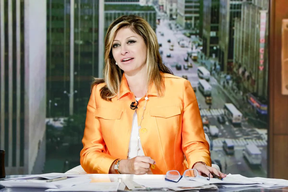 María Bartiromo aparece en su programa "Mornings with María Bartiromo" en Fox Business Network en Nueva York el 23 de junio de 2015. (Richard Drew/AP Photo)