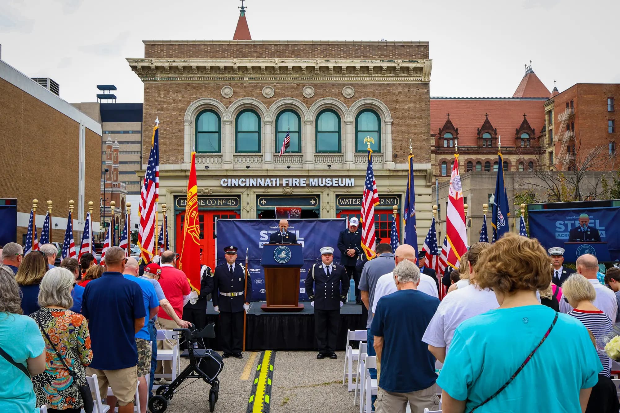 <em>La gira Steel Across America hará una parada en el Museo de Bomberos de Cincinnati el 22 de agosto de 2026. (Cortesía de la Fundación Tunnel to Towers).</em>