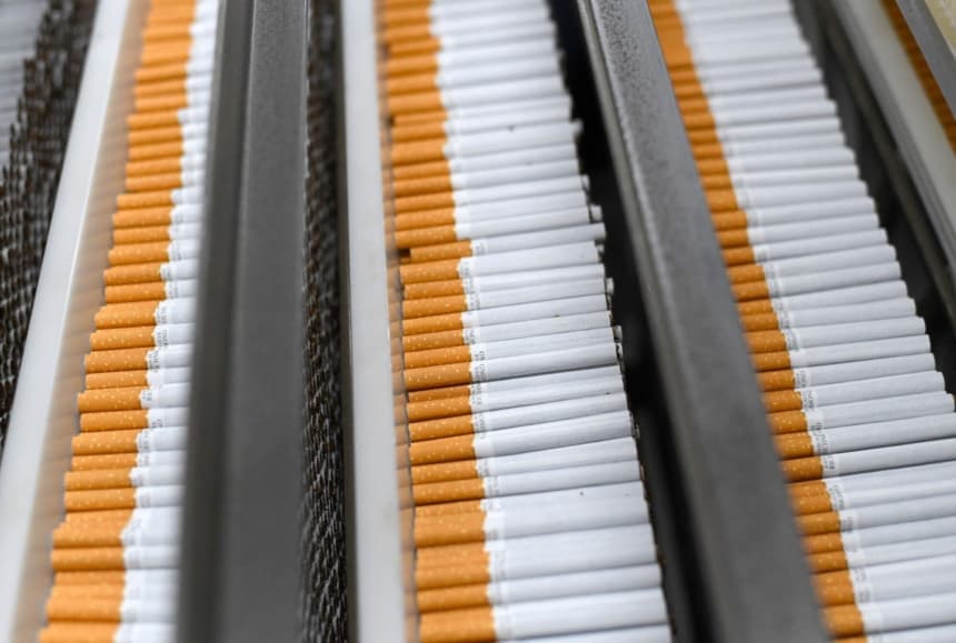 Imagen ilustrativa: Foto de cigarrillos de marcas falsificadas (JOHN THYS/AFP via Getty Images)