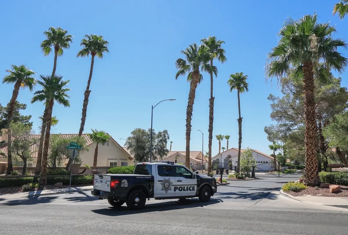 Un vehículo del Departamento de Policía Metropolitana de Las Vegas en Las Vegas, Nevada, el 29 de julio de 2025. (Ethan Miller/Getty Images)