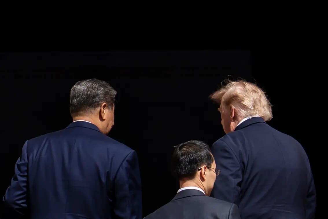 El presidente de EE. UU., Donald Trump, y el líder chino Xi Jinping durante una visita a los Archivos Nacionales de EE. UU. en Washington el 25 de septiembre de 2026. (Madalina Kilroy/The Epoch Times)
