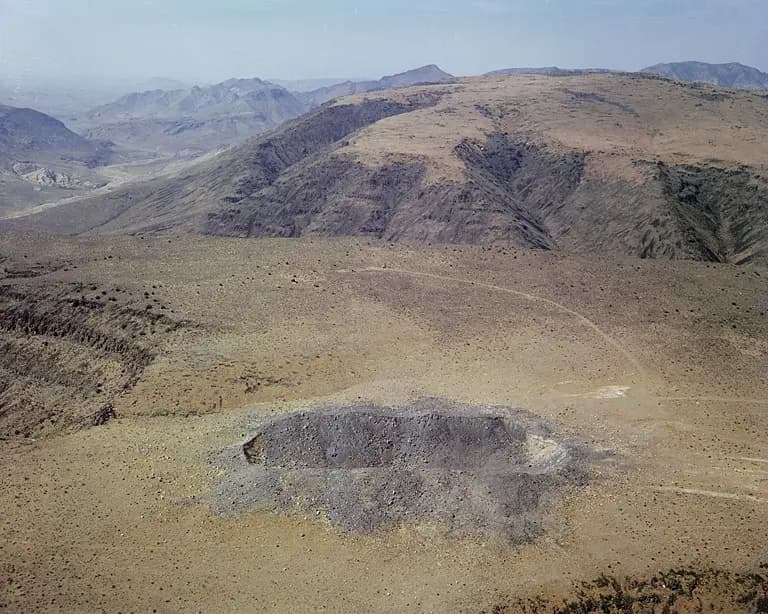 La Administración Nacional de Seguridad Nuclear (NNSA) del Departamento de Energía, en el sitio de Nevada, al noroeste de Las Vegas. (NNSA).