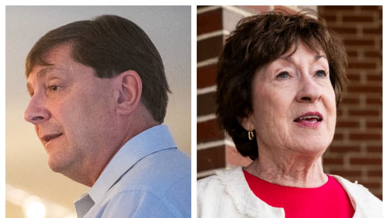 Susan Collins y Troy Jackson se enfrentan por Trump y el aborto en primer debate en Maine
