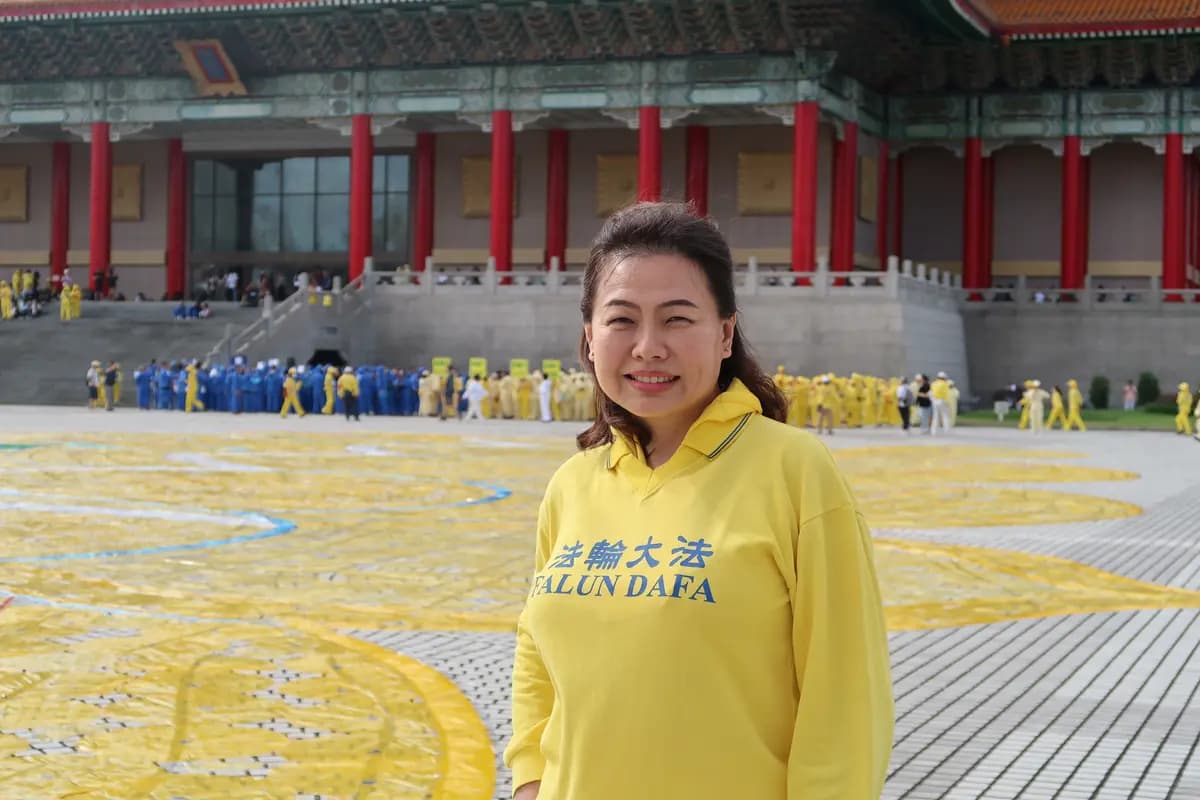 Elissa Cher en Liberty Square en Taipéi, Taiwán, el 17 de octubre de 2026. (Frank Fang/The Epoch Times).