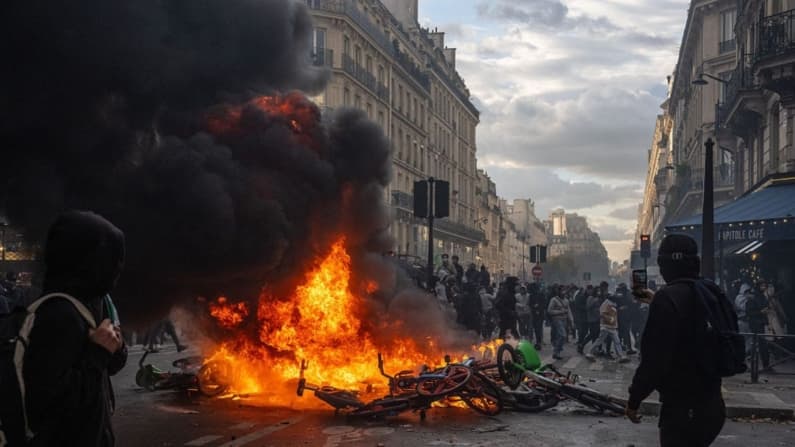 Macron anuncia prohibición de protestas ilegítimas y culpa a la extrema izquierda por los disturbios