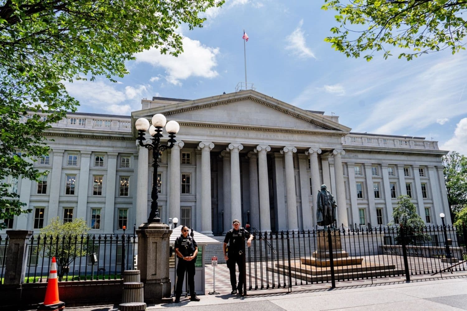 El Departamento del Tesoro de EE. UU. en Washington, el 30 de junio de 2025. (Madalina Kilroy/The Epoch Times)