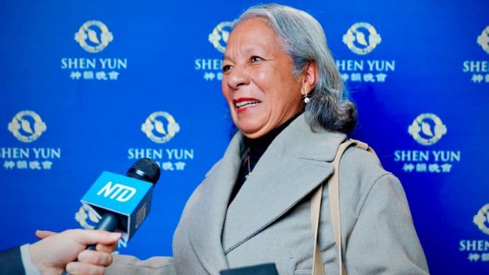 Evelyn Olaseregi Pontesilva en la presentación de Shen Yun Performing Arts en Lienzo Norte el 26 de febrero de 2025. (NTD)