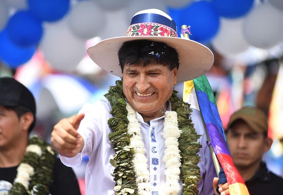 Fotografía de archivo del expresidente de Bolivia Evo Morales (2006-2019). EFE/ Jorge Abrego