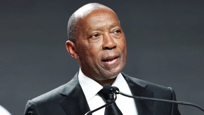 El entonces alcalde de Houston, Sylvester Turner, habla en un evento de la Liga Urbana Nacional en Houston, el 28 de julio de 2023. (Arturo Holmes/Getty Images para la Liga Urbana Nacional)