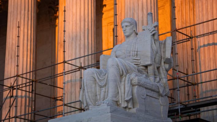 La Corte Suprema de los Estados Unidos en Washington el 10 de febrero de 2025. (Madalina Vasiliu/The Epoch Times)
