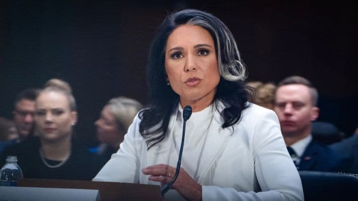 Tulsi Gabbard, candidata a Directora de Inteligencia Nacional (DNI), declara ante el Comité Selecto de Inteligencia del Senado en el Capitolio, Washington, el 30 de enero de 2025. Madalina Vasiliu/The Epoch Times