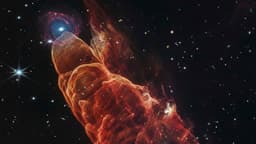 El telescopio espacial Webb capta estrella en formación y galaxia muy lejana