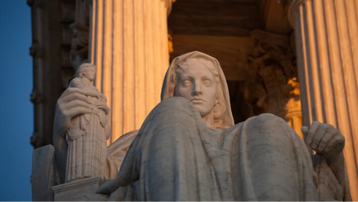 La Corte Suprema de los Estados Unidos en Washington el 10 de febrero de 2025. (Madalina Vasiliu/The Epoch Times).