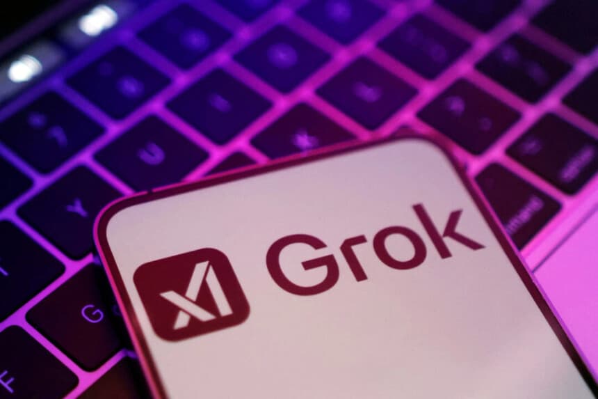 Los logotipos de xAI y Grok aparecen en una foto ilustrativa el 16 de febrero de 2025. Dado Ruvic/Reuters