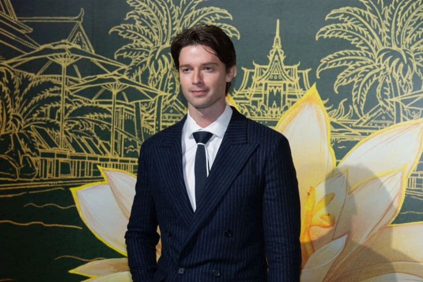 Patrick Schwarzenegger asiste al estreno de la tercera temporada de «The White Lotus» en Bangkok, Tailandia, el 14 de febrero de 2025. (Billy H.C. Kwok/Getty Images para HBO)