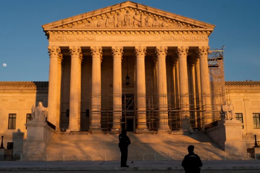 La Corte Suprema de los Estados Unidos en Washington el 10 de febrero de 2025. (Madalina Vasiliu/The Epoch Times).