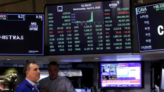 Índices bursátiles de EE. UU. se disparan tras pausa arancelaria de Trump