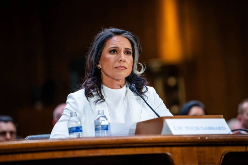 Tulsi Gabbard, candidata a Directora de Inteligencia Nacional (DNI), declara ante el Comité Selecto de Inteligencia del Senado en el Capitolio, Washington, el 30 de enero de 2025. (Madalina Vasiliu/The Epoch Times)