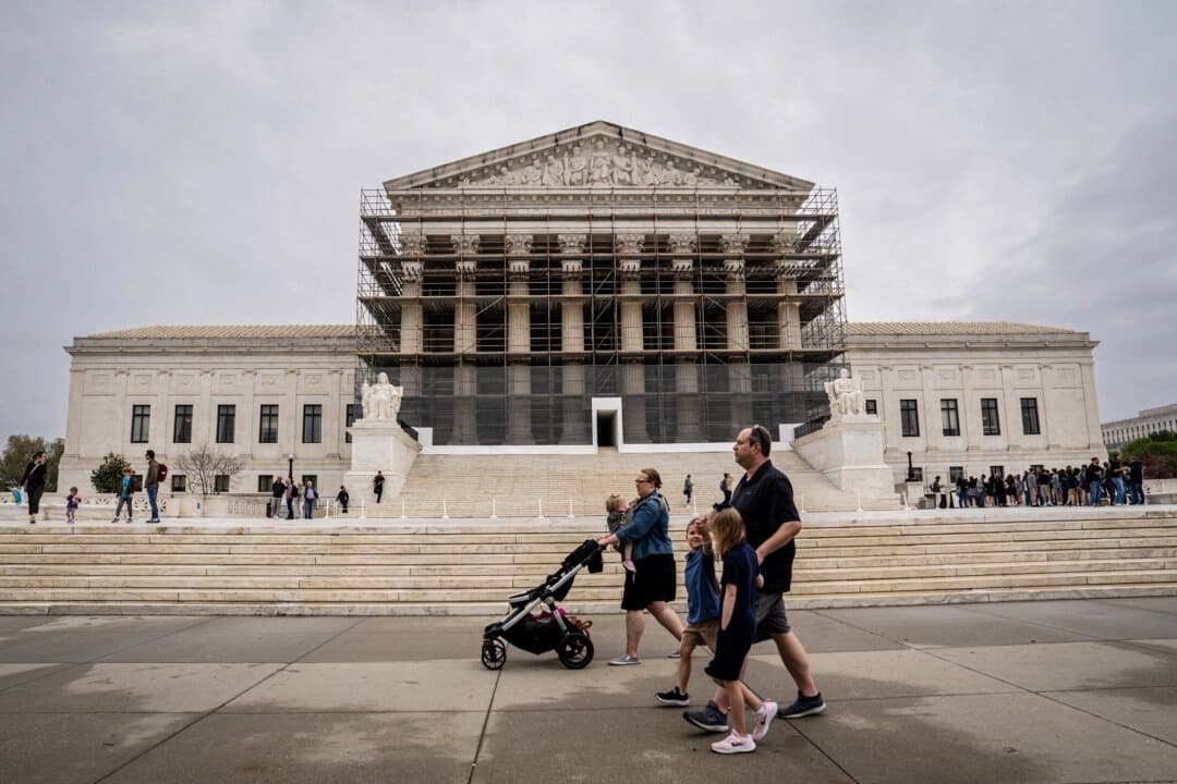 La Corte Suprema en Washington el 3 de abril de 2025. (Madalina Vasiliu/The Epoch Times)