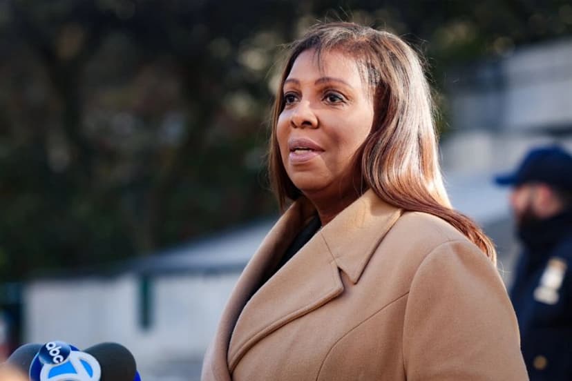 La fiscal general de Nueva York, Letitia James, en la ciudad de Nueva York el 8 de noviembre de 2023. (Spencer Platt/Getty Images)