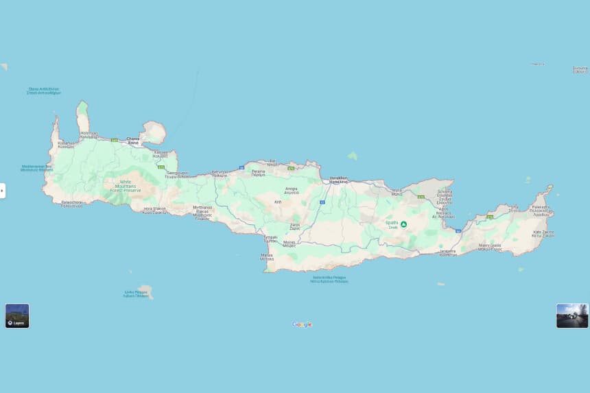 Un terremoto de magnitud 6.3 sacudió la isla de Creta, en Grecia, el miércoles, según informó el Centro Alemán de Investigación Geocientífica (GFZ). (Captura de pantalla vía Google Maps).