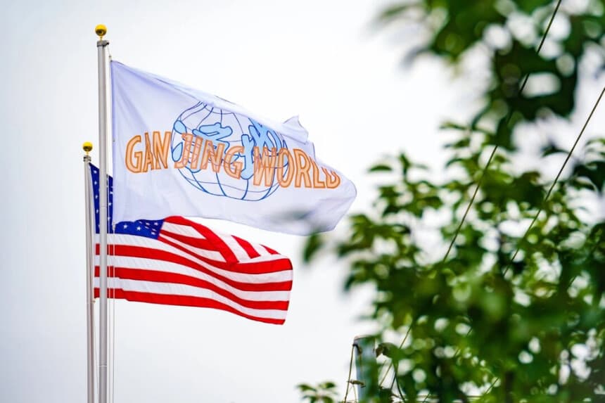 Gan Jing World celebra la ceremonia de inauguración de su primera sede, bautizada como «MT0» o «Middletown Zero», en Middletown, Nueva York, el 22 de junio de 2023. Samira Bouaou/The Epoch Times