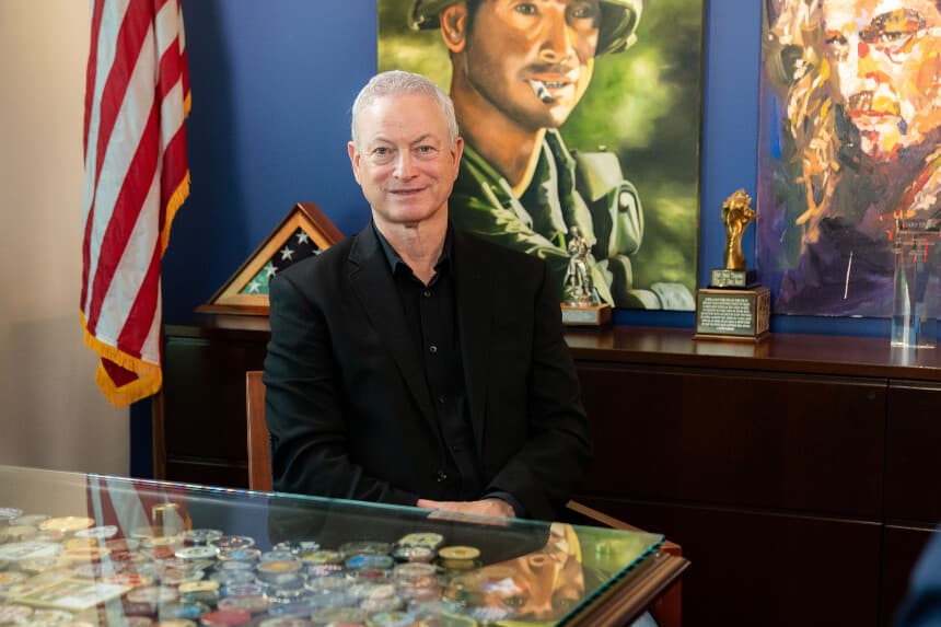 El actor y director Gary Sinise, en Franklin, Tennessee, el 13 de mayo de 2025. (Patrick Mauler/The Epoch Times).