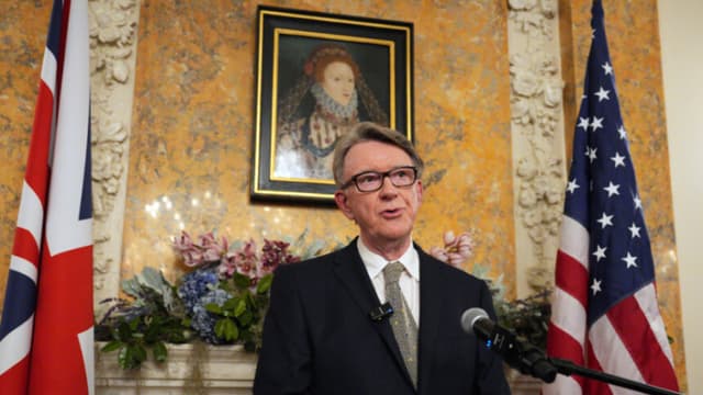 Mandelson pide una alianza Reino Unido-EE. UU. para contrarrestar amenaza china con IA