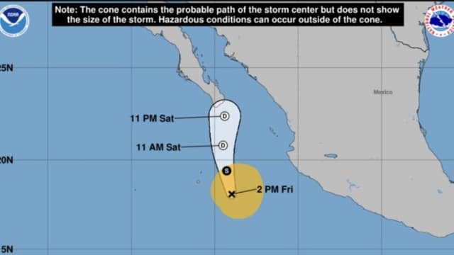 Tormenta tropical Alvin, la primera con nombre de la temporada gira en el Pacífico