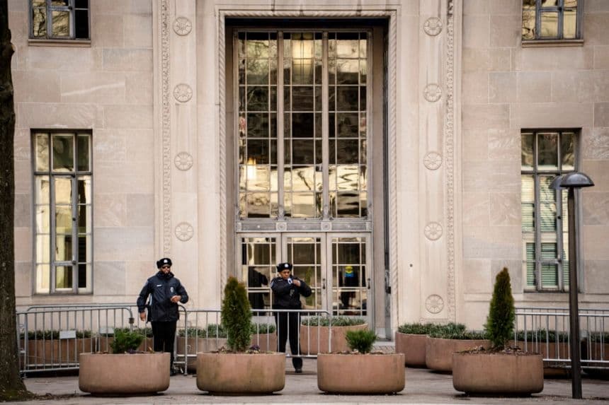 El edificio del Departamento de Justicia en Washington el 10 de marzo de 2025. (Madalina Vasiliu/The Epoch Times).
