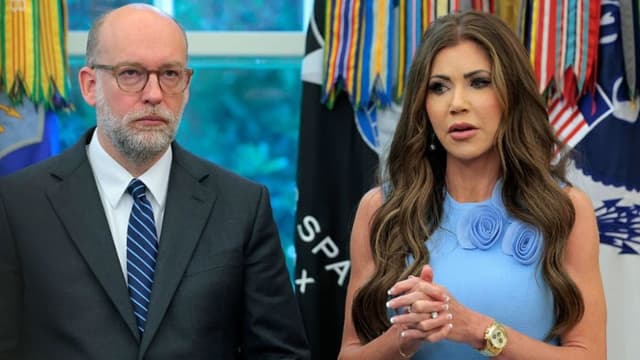 Kristi Noem critica a la presidenta de México Sheinbaum por "alentar las protestas violentas" en LA